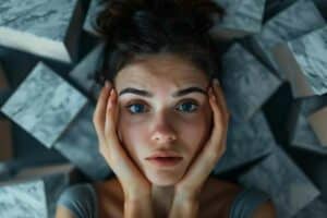 Compulsive looking woman. Understanding the Four Cs of Addiction